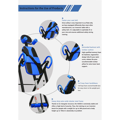 If you’ve tried just about everything to reduce back pain then don’t give up until you try our Inversion Table. The Inversion Table works by rotating your body upside down to reverse the compression of gravity which minimizes pressure on your spine. This Inversion Table therapy is a popular way to reduce back pain with athletes and those who stay very active. You’ll feel dramatically different after rotating your body around the Inversion Table and less back pain than before.