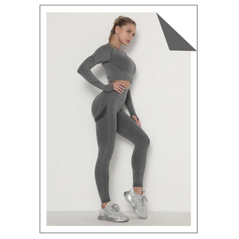 ELASTICITY AND BREATHABILITY: This fabric not only has the features of high elastic but also has a good rebound resilience. Moreover, it is breathable and good at moisture absorbing and sweat releasing, fast drying. 2/3PC YOGA SET HIGH-WAIST SEAMLESS LEGGINGS: They are slim-fit, showing off your bodies curves and perfect tummy control with butt lift. The texture helps keep them in place during workouts, non-slip.