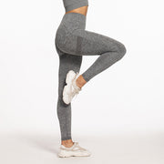 High Waist Tummy Control. Our women's active leggings offer a high waistband for better tummy control. Say goodbye to muffin top and hello to a smooth, flat stomach. These high waisted slimming leggings provide gentle compression to your midsection, giving you a toned and trim look. Our high rise workout leggings are a popular women’s style for their excellent fit and soft comfort. The high waistband gives women that extra boost of confidence to look and feel their best.