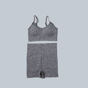 Seamless microfiber technology is moisture wicking, quick drying abilities to keep you cool and dry during any workout. Fashion Design: The seamless leggings boast a high waist with compression, making them perfect for tummy control. Shape Your Body - This yoga set boasts 3D shape and seamless tech to shape your figure, raise the hips. These seamless leggings can enhance your tummy and give your buttocks the round natural look you’ve always dreamed off!