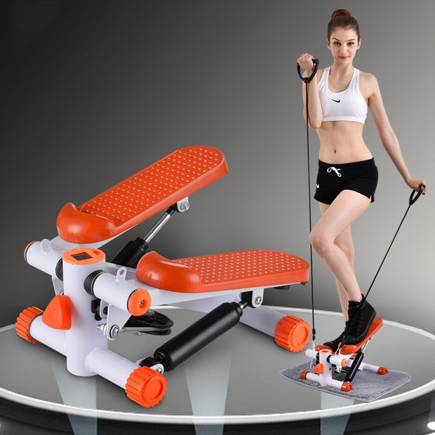 Healthy Design: This Multi-Functional Fitness Stepper with twist action helps you tone thighs and buttocks, while achieving a challenging cardiovascular workout. The Mini Fitness Stepper has little impact on your joints. Adjustable Hydraulic Resistance: Removable resistance bands; work arms, chest, back, and shoulders for total body workout. Stepper is an amazing design, it helps you achieve that perfect workout without leaving home.