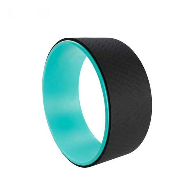 Yoga wheel measures 12” x 5” , the size is perfect for all levels of yoga and pilates. You can carry it to the gym, yoga studio or any where you practice yoga or pilates. The yoga roller wheel can not only improve balance & flexibility, build core strength and give support to numerous yoga poses like inversions and backbends, to prevent injuries, but also relieve back pain and stiffness. It is an excellent prop to improve your yoga level and master challenging yoga poses!