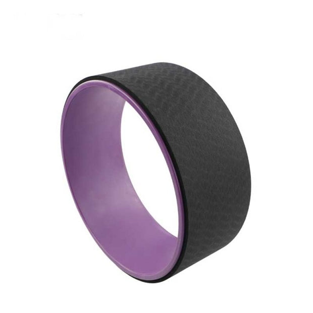 Yoga wheel measures 12” x 5” , the size is perfect for all levels of yoga and pilates. You can carry it to the gym, yoga studio or any where you practice yoga or pilates. The yoga roller wheel can not only improve balance & flexibility, build core strength and give support to numerous yoga poses like inversions and backbends, to prevent injuries, but also relieve back pain and stiffness. It is an excellent prop to improve your yoga level and master challenging yoga poses!