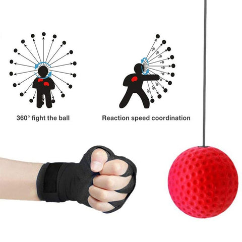 Do you have what it takes to win. Kick agility and accuracy into high gear with your BOXING REFLEX BALL. As you punch the ball, it bounces back, forcing you to fight back to protect your face, neck, and chest. Raise reflexes and get ready for the ring with the boxing reflex ball and train to win.   Take your MMA or Muay Thai training to the next level with the Boxing Reflex Ball and order yours today! 