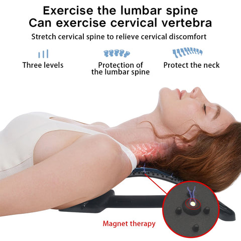 Our Back Stretcher is a convenient at home back pain treatment and preventative care product. It's a simple, passive way to gently stretch your entire back, helping to eliminate the source of your back pain and restore your natural back curve. How Does It Work? When lying down on our Back Stretcher, gravity allows the front of your body to effortlessly stretch out and upwards.
