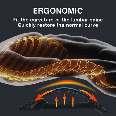 Our Back Stretcher is a convenient at home back pain treatment and preventative care product. It's a simple, passive way to gently stretch your entire back, helping to eliminate the source of your back pain and restore your natural back curve. How Does It Work? When lying down on our Back Stretcher, gravity allows the front of your body to effortlessly stretch out and upwards.