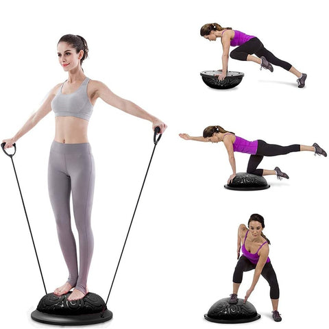 Bosu Ball; You put in hours of work hard to get in shape and maintain a healthy physique. As you progress in your fitness journey, you need the best gear to bring an extra edge to your workout. That’s why our Half Ball is here to provide upgraded home gym equipment for everyone from serious athletes to fitness enthusiasts - because you don’t have to be the fastest or the strongest to reap the benefits of a healthy lifestyle. You just have to be stronger than yesterday.