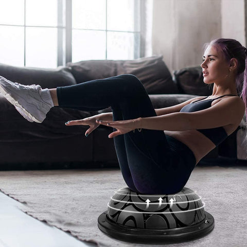 Bosu Ball; You put in hours of work hard to get in shape and maintain a healthy physique. As you progress in your fitness journey, you need the best gear to bring an extra edge to your workout. That’s why our Half Ball is here to provide upgraded home gym equipment for everyone from serious athletes to fitness enthusiasts - because you don’t have to be the fastest or the strongest to reap the benefits of a healthy lifestyle. You just have to be stronger than yesterday.