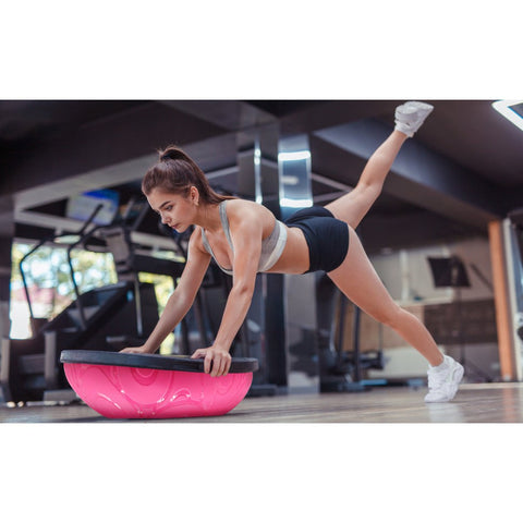 Bosu Ball; You put in hours of work hard to get in shape and maintain a healthy physique. As you progress in your fitness journey, you need the best gear to bring an extra edge to your workout. That’s why our Half Ball is here to provide upgraded home gym equipment for everyone from serious athletes to fitness enthusiasts - because you don’t have to be the fastest or the strongest to reap the benefits of a healthy lifestyle. You just have to be stronger than yesterday.
