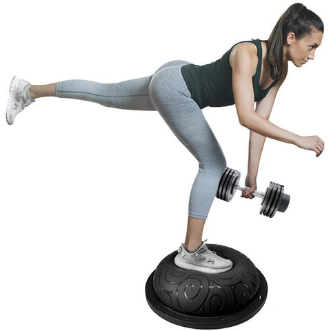 Bosu Ball; You put in hours of work hard to get in shape and maintain a healthy physique. As you progress in your fitness journey, you need the best gear to bring an extra edge to your workout. That’s why our Half Ball is here to provide upgraded home gym equipment for everyone from serious athletes to fitness enthusiasts - because you don’t have to be the fastest or the strongest to reap the benefits of a healthy lifestyle. You just have to be stronger than yesterday.