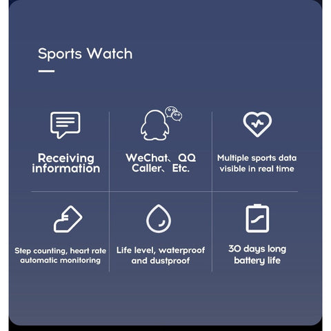 Do you have a fast paced lifestyle? Tired of always reaching for your phone for every notification? If you're always on the go or have wanted the convenience of checking notifications, tracking your steps, heart rate and so much more then our Fitness Tracker Smart Watch is for you. With the convenience of just looking at your wrist you can be informed about everything that is going on in your world in a fraction of the time it would take to dig out your phone from your pocket.