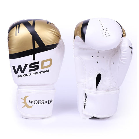 Our Boxing Gloves are made of tough synthetic leather so you know they will hold up against your fury of punches that you land on our punching bag. Your knuckles will thank you as our boxing gloves have great foam padding that absorbs and distributes the impact of each punch evenly. As you work up a sweat you can be rest assured that our boxing gloves will keep your hands dry with the breathable mesh.