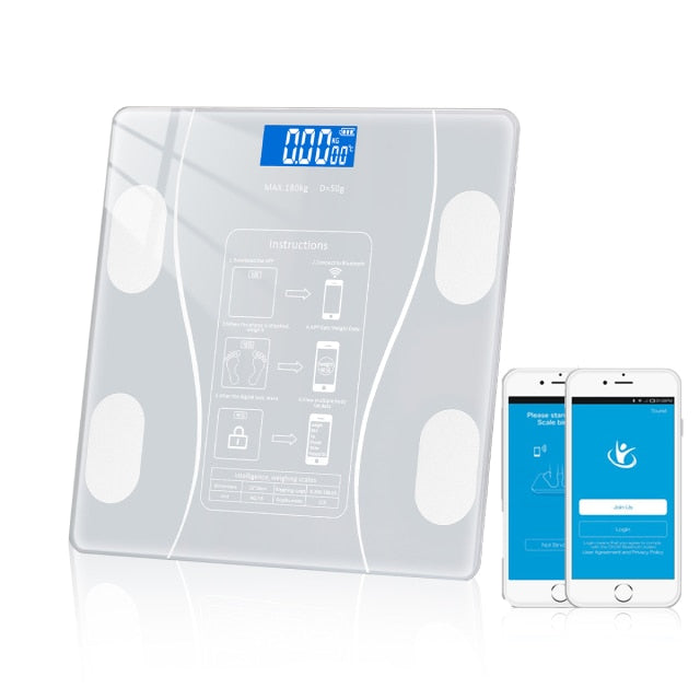 So you have started your fitness journey and now you need to track your results! Our Weight Scale will keep you on the right track by measuring your body weight, body fat percentage, BMI, water, fitness age and visceral fat. Our Weight Scale will even show you the temperature and battery life. This Bluetooth scale will upload all your data and provide everything you need to stay on track so you can focus on what's important.