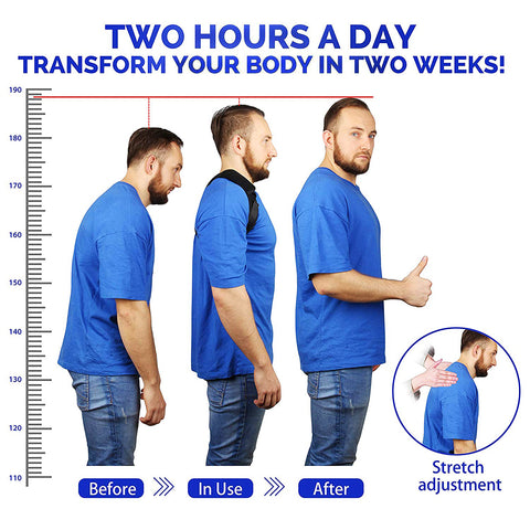 Are you tired of having pain in your neck, shoulders or back? Try our Posture Corrector it works by pulling back your shoulders and straightening your upper back, thus reducing your neck, shoulder, and back pain. It's suitable for men and women that is easy to use and fits almost all adult sizes. Our Posture Corrector can help reduce your tension and pain so you can get back to doing the things you love to do.