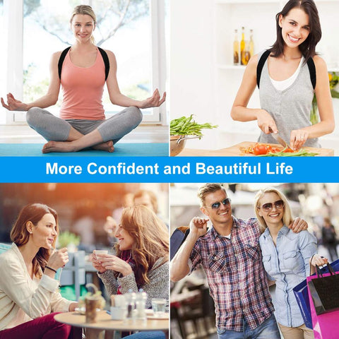 Are you tired of having pain in your neck, shoulders or back? Try our Posture Corrector it works by pulling back your shoulders and straightening your upper back, thus reducing your neck, shoulder, and back pain. It's suitable for men and women that is easy to use and fits almost all adult sizes. Our Posture Corrector can help reduce your tension and pain so you can get back to doing the things you love to do.
