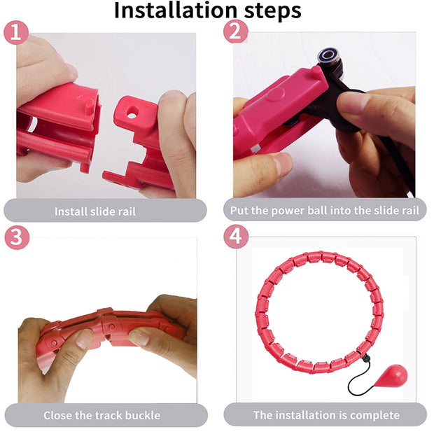 Have you tried to hula hoop the traditional way but it keeps falling down, and causing you frustration? Try our Weighted Hula Hoop that will never fall down and adjusts to any waistline. With our silent and smooth rotation design you can now burn calories and have fun doing it quietly and effectively.  Have fun burning calories with our Weighted Hula Hoop and order yours today!