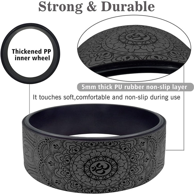Chronic back pain and built-up tension can really be damaging in the long run. Well, now you can put an end to your back pain with the Rubber Yoga Wheel. Made with premium non-slip rubber, this Yoga Wheel allows you to release tension in your back with complete stability. The large size of this Yoga Wheel is great for giving you a full stretch you can’t get with traditional foam rollers. These yoga wheels even come in a nice decorative design that makes them look extra fancy too!